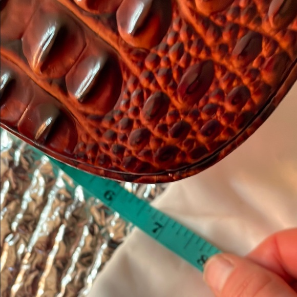 Brahmin Rich Brown Embossed Crossbody Bag - Picture 9 of 9